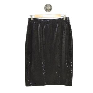 St. John Couture Pillette Embellished Knit Pencil Skirt
